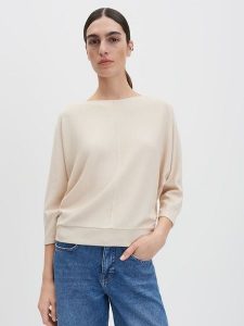 Someday Sweter w kolorze beżowym rozmiar: 42. Brązowe swetry oversize someday., bez wzorów, prążkowane, bez ramiączek. Za 158,10 zł.