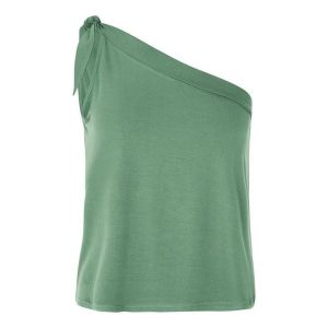 Damski tank top Protest Selma. Zielone topy Protest, bez wzorów, bez kołnierzyka, bez ramiączek. Za 190,00 zł.
