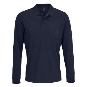 Koszulka Polo Z Długim Rękawem Dla Dorosłych Unisex Polycotton. Niebieskie bluzki SOL'S, s, bez wzorów, casualowe, bez kołnierzyka, bez ramiączek. Za 84,99 zł.