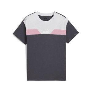 Młodzieżowa koszulka o luźnym kroju PUMA POWER PUMA Galactic Gray. Szara bluzki Puma, m, bez wzorów, eleganckie, bez kołnierzyka, bez ramiączek. Za 67,99 zł.