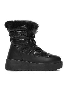 DeeZee Śniegowce HY002-1 Czarny. Czarne buty zimowe DeeZee, z materiału, bez obcasa, bez zapięcia. Za 219,99 zł.