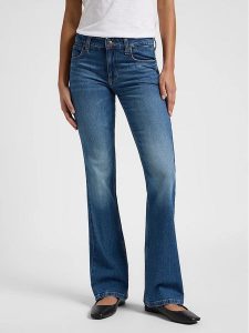 Lee Dżinsy "Jessica" - Bootcut - w kolorze niebieskim rozmiar: W29/L33. Niebieskie jeansy Lee, z aplikacjami. Za 169,95 zł.