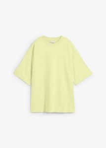 T-shirt oversize z ciężkiej bawełny organicznej. Fioletowe t-shirty bonprix, bez wzorów, z bawełny, bez kołnierzyka, bez ramiączek. Za 39,99 zł.