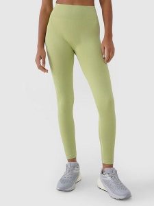 4F Legginsy funkcyjne w kolorze limonkowym rozmiar: M/L. Zielone legginsy 4f, bez wzorów, z materiału, długie. Za 72,95 zł.