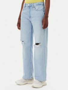 Tommy Jeans Jeansy Mia DW0DW21282 Niebieski Relaxed Fit. Niebieskie jeansy Tommy Jeans, bez wzorów, z bawełny. Za 339,99 zł.