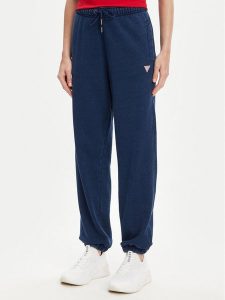 Guess Jeans Spodnie dresowe W5YB65 KCXQ1 Granatowy Regular Fit. Niebieskie spodnie dresowe Guess Jeans, xs, z aplikacjami, z bawełny. Za 269,99 zł.