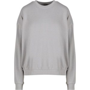Damski oversize okrągły dekolt Urban Classics Light Terry. Szare swetry oversize Urban Classics, na zimę, bez wzorów, bez ramiączek. Za 156,50 zł.
