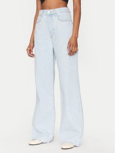 2NDDAY Jeansy Flossan 2252763967 Niebieski Wide Leg. Niebieskie jeansy 2NDDAY, bez wzorów, z bawełny. Za 359,99 zł.