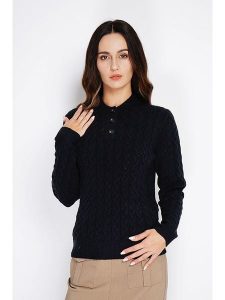 C& Jo Sweter w kolorze czarnym rozmiar: 34. Czarne swetry oversize C& Jo, bez wzorów, z kaszmiru, bez ramiączek. Za 152,99 zł.