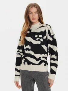 Morgan Sweter 242-MFELIX Beżowy Regular Fit. Brązowe swetry klasyczne Morgan, xl, z syntetyku, bez kołnierzyka. Za 169,99 zł.