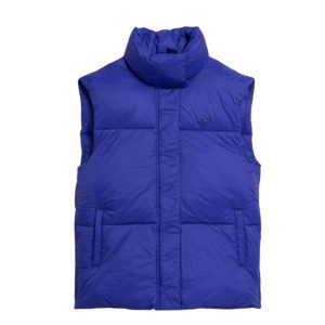 Kamizelka Damska pikowana 4F. Niebieskie kamizelki 4f, bez wzorów, z puchu, bez kołnierzyka, bez ramiączek, bez kaptura. Za 202,99 zł.