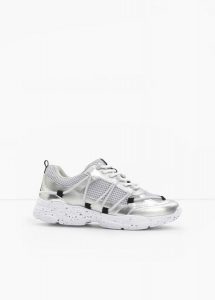 Sneakersy chunky. Szare buty sportowe bonprix, bez wzorów, bez zapięcia. Za 159,99 zł.