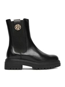 MEXX Sztyblety CEO-MX/027C-RST Czarny. Czarne botki Mexx, bez wzorów, ze skóry, bez obcasa, na płaskiej podeszwie, bez zapięcia. Za 369,99 zł.