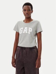 Gap T-Shirt 729555-05 Szary Regular Fit. Szare t-shirty GAP, xs, bez wzorów, z bawełny, bez kołnierzyka, bez ramiączek. Za 79,99 zł.