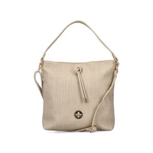 RIEKER H1514-60 beige, torebka damska. Brązowe torebki klasyczne Rieker, bez wzorów, ze skóry ekologicznej, bez dodatków. Za 131,94 zł.