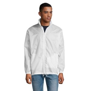 Kurtka Wiatrówka Unisex Dla Dorosłych. Białe kurtki SOL'S, s, bez wzorów, bez kaptura. Za 72,99 zł.