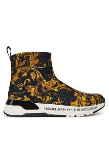 Versace Jeans Couture Botki 79VA3SA4 Czarny. Czarne botki Versace Jeans Couture, bez wzorów, z jeansu, bez obcasa, na płaskiej podeszwie, bez zapięcia. Za 509,99 zł.