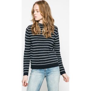 Broadway - Sweter Milla. Szare swetry klasyczne marki Broadway, z bawełny, z krótkim rękawem. W wyprzedaży za 59,90 zł.