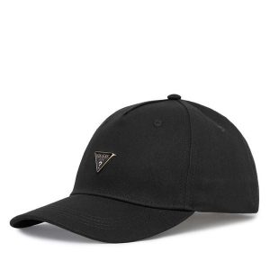 Czapka z daszkiem Guess. Czarne czapki Guess, z aplikacjami. Za 144,99 zł.