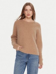 Kontatto Sweter 3M0863C Beżowy Relaxed Fit. Brązowe swetry klasyczne Kontatto, m, z syntetyku, bez kołnierzyka. Za 389,99 zł.