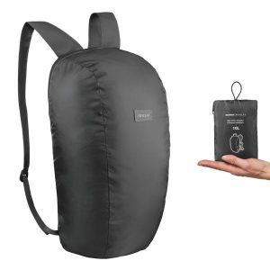 Plecak Forclaz Travel składany 10 l. Czarne plecaki FORCLAZ. Za 15,99 zł.