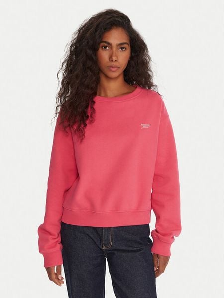 Tommy Jeans Bluza Silver Script DW0DW21961 Różowy Regular Fit. Czerwone bluzy Tommy Jeans, xs, bez wzorów, z bawełny, bez kaptura. Za 289,99 zł.