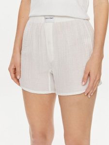 Calvin Klein Underwear Szorty piżamowe 000QS7139E Biały. Białe piżamy Calvin Klein Underwear, bez wzorów, z bawełny. Za 119,99 zł.