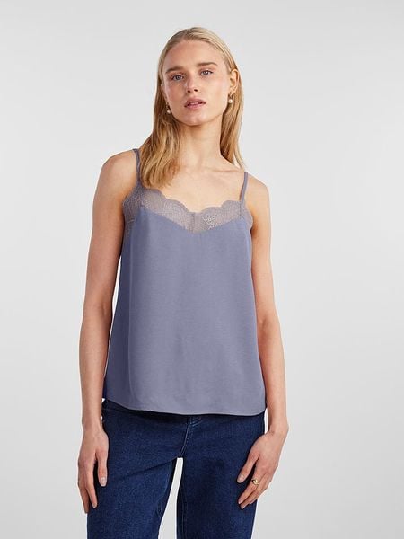 Pieces Top "Pctiffany" w kolorze fioletowym rozmiar: XS. Różowe topy Pieces, xs, bez wzorów, z koronki, bez kołnierzyka, bez ramiączek. Za 48,28 zł.