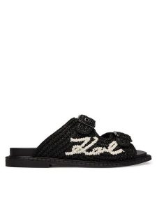 KARL LAGERFELD Klapki Kleo KL81326 Czarny. Czarne klapki KARL LAGERFELD, bez wzorów, bez obcasa. Za 477,99 zł.