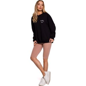 Bawełniane Legginsy Typu Kolarki - Mocca. Czarne legginsy MOE, bez wzorów, z bawełny. Za 129,90 zł.
