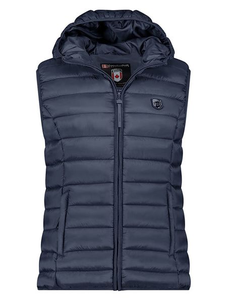 Canadian Peak Kamizelka pikowana "Vakitaleak" w kolorze granatowym rozmiar: S. Niebieskie kamizelki Canadian Peak, s, bez wzorów, bez kołnierzyka, bez ramiączek, bez kaptura. Za 127,35 zł.