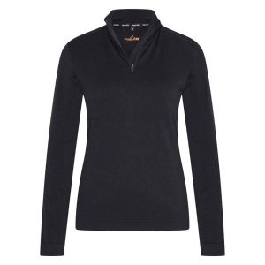 Sweter damski z zamkiem błyskawicznym Euro-Star Maggy. Czarne swetry klasyczne EURO-STAR, na zimę, bez kołnierzyka. Za 366,00 zł.