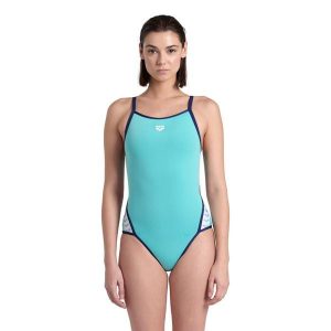 Strój kąpielowy damski jednoczęściowy sportowy na basen Arena Icons. Niebieskie stroje jednoczęściowe Arena, bez wzorów. Za 149,99 zł.
