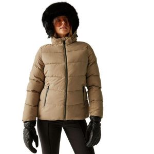 Damska kurtka narciarska z kapturem Dare 2B Glamourize V. Brązowe kurtki sportowe Dare 2b, na zimę, bez wzorów, z kapturem, narciarskie. Za 449,99 zł.