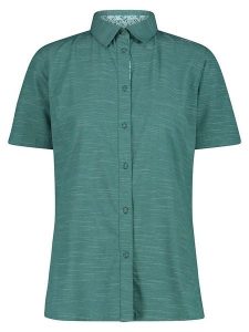 Cmp Koszula funkcyjna w kolorze turkusowym rozmiar: 40. Niebieskie koszule CMP, bez wzorów, z materiału, bez kołnierzyka, bez ramiączek. Za 97,51 zł.