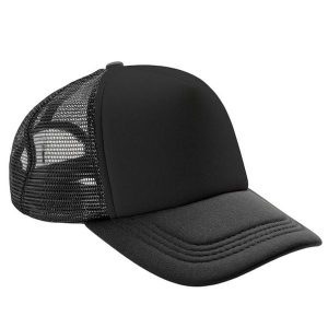Czapka Z Daszkiem Detroit Mesh Back Trucker Cap. Czarne czapki RESULT HEADWEAR, bez wzorów, z meshu. Za 37,99 zł.