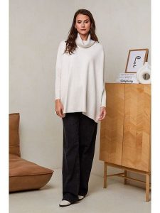 Soft Cashmere Golf w kolorze kremowym rozmiar: 38/40. Brązowe swetry oversize Soft Cashmere, bez wzorów, z kaszmiru, bez ramiączek. Za 104,99 zł.