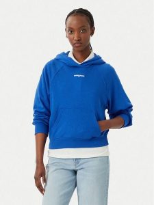 Tommy Jeans Bluza Script DW0DW22825 Niebieski Regular Fit. Niebieskie bluzy Tommy Jeans, s, bez wzorów, z bawełny, bez kaptura. Za 331,99 zł.
