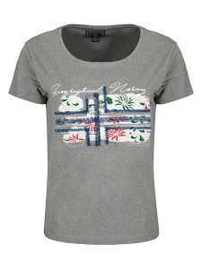 Geographical Norway Koszulka "Jepson 401" w kolorze szarym rozmiar: XL. Szare bluzki Geographical Norway, xl, bez wzorów, bez kołnierzyka, bez ramiączek. Za 52,92 zł.