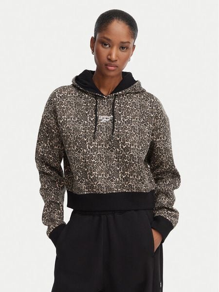 Reebok Bluza Helle RK25713CCW Brązowy Cropped Fit. Brązowe bluzy Reebok, xl, bez wzorów, z bawełny, bez kaptura. Za 179,99 zł.