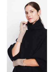 ASSUILI Rękawiczki w kolorze beżowym rozmiar: onesize. Brązowe rękawiczki Assuili, bez wzorów, z materiału. Za 43,99 zł.