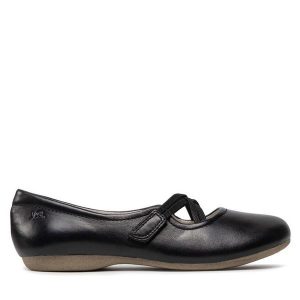 Baleriny Josef Seibel. Czarne balerinki Josef Seibel, bez wzorów, bez obcasa, bez zapięcia. Za 329,99 zł.