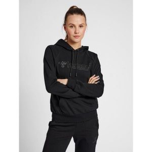 Damska bluza z kapturem Hummel Noni 2.0. Czarne bluzy Hummel, xs, bez wzorów, z bawełny, z kapturem. Za 200,50 zł.
