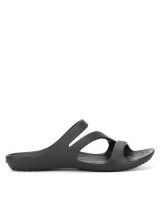 Crocs Klapki KADEE II SANDAL W 206756-001 Czarny. Czarne klapki Crocs, bez wzorów, z materiału, bez obcasa. Za 149,99 zł.