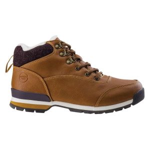 Buty zimowe damskie Hi-Tec Ladivi Mid Wo's - brązowe, Rozmiar buta 37. Brązowe buty sportowe Hi-tec, na zimę, bez wzorów, z futra, bez zapięcia. Za 134,99 zł.
