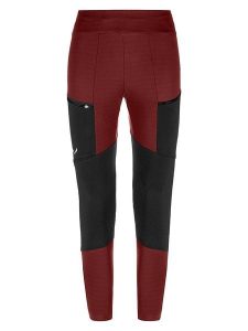 Salewa Legginsy trekkingowe "Puez Dry Responsive" w kolorze bordowo-czarnym rozmiar: 42. Czerwone legginsy Salewa, bez wzorów. Za 253,54 zł.