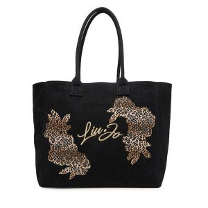 Torebka Liu Jo. Czarne torebki klasyczne Liu Jo, bez wzorów, bez dodatków. Za 469,99 zł.