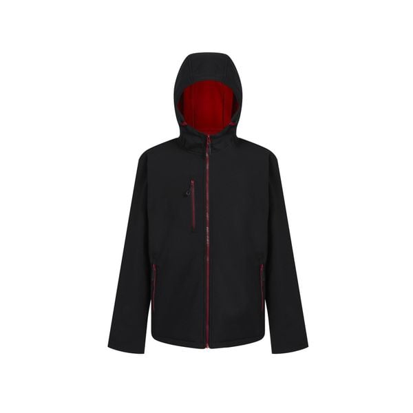 Kurtka wodoodporna z kapturem Regatta Navigate. Czarne kurtki Regatta, na lato, bez wzorów, z kapturem. Za 268,50 zł.