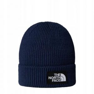 Czapka zimowa The North Face LOGO BOX CUF BEANIE. Niebieskie czapki The North Face, bez wzorów. Za 124,99 zł.