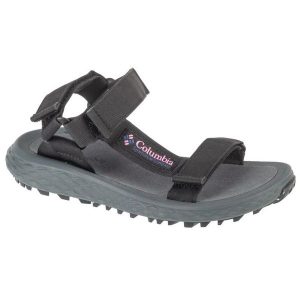 Sandały Columbia Konos Globetrot Sandal 2126911010 czarne. Czarne sandały bez wzorów, z gumy, bez obcasa, bez zapięcia. W wyprzedaży za 311,49 zł.